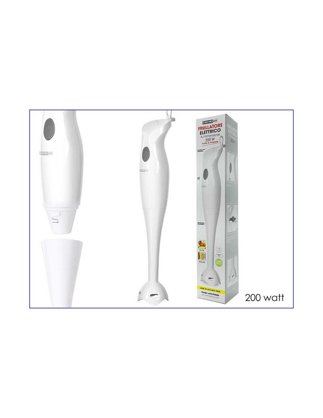 MEDIA WAVE store Arancione 892132 Frullatore elettrico Dictrolux con caraffa da 400 ml 200 watt in 3 colori 