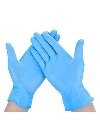 GUANTI IN NITRILE BLU 100 PZ TAGLIA L 