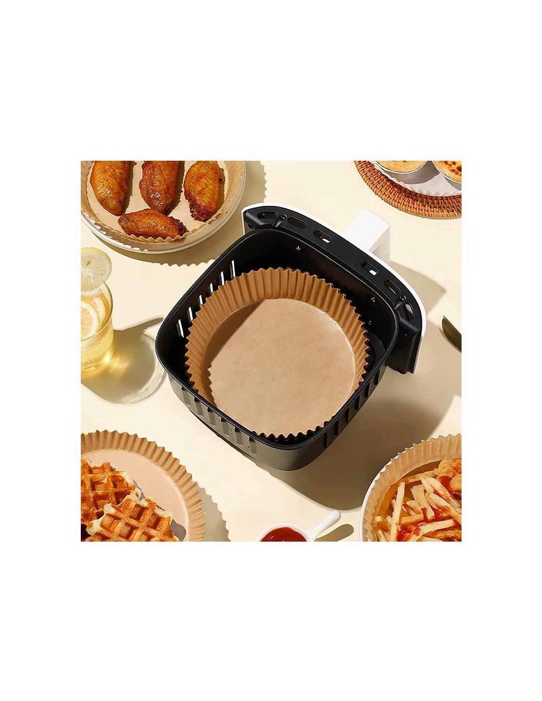 4PZ CONTENITORE RIUTILIZZABILE per frittura friggitrice ad aria,friggere,vassoio  EUR 10,99 - PicClick IT