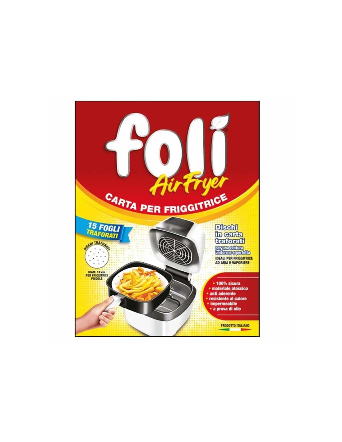 Foli Fogli Per Friggitrice Ad Aria 15 Pezzi Diametro 20 Cm