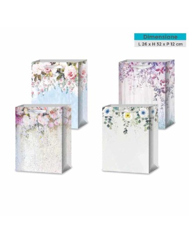 BUSTE RAGALO GLITTER FLOWERS 32 X 26 X 12 CM 