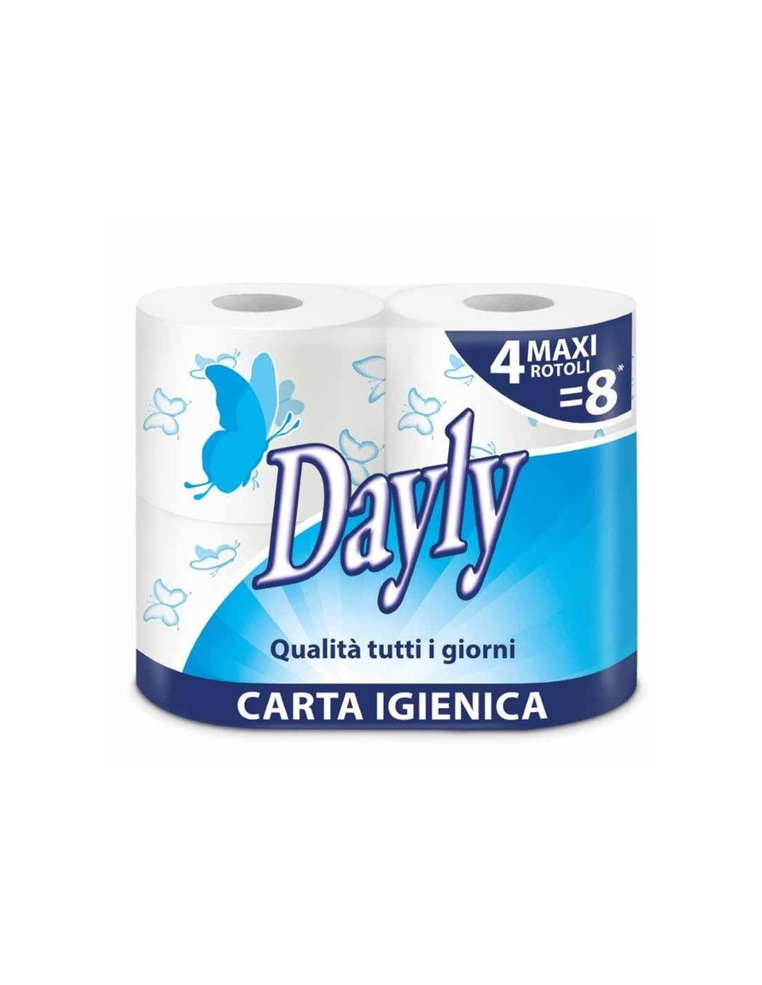 Dayly Carta Igienica Maxi Carta 2 Veli 4 Rotoli 340 Strappi