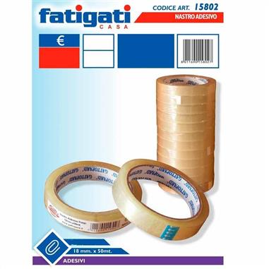 FATIGATI NASTRO ADESIVO TRASPARENTE 18 MM 50 METRI