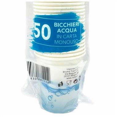 BICCHIERI CARTA ACQUA 50 PEZZI 165 ML SOFYS