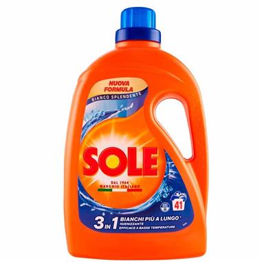 SOLE LAVATRICE LIQUIDO BIANCO SOLARE 41 LAVAGGI 1.845 LT